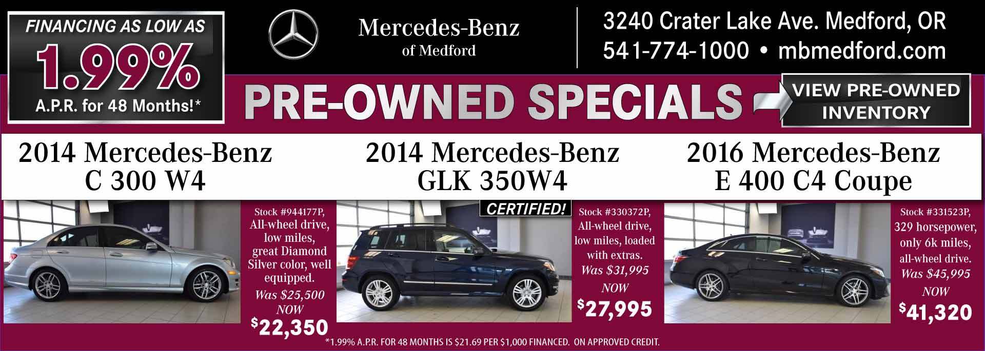 Pre-Owned Specials Pre-Owned Specials