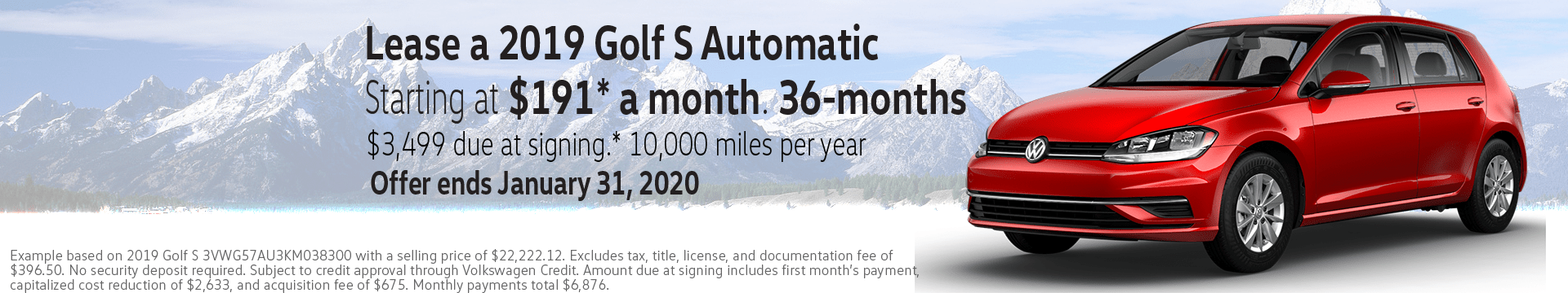 2019 Golf Lease Special 2019 Golf Lease Special