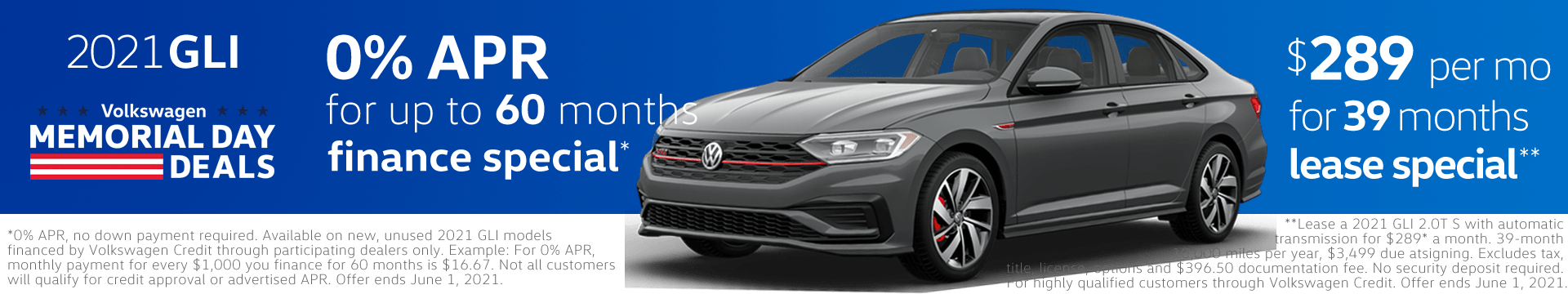 VW GLI Special Offer VW GLI Special Offer