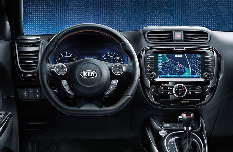 2018 Kia Soul interior steering and dashboard driver's seat