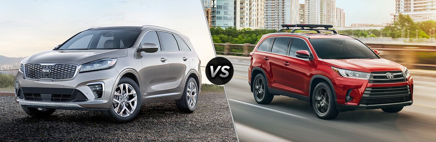 2019 Kia Sorento vs 2019 Toyota Highlander