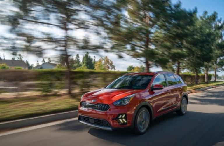 2020 Kia Niro driving front view