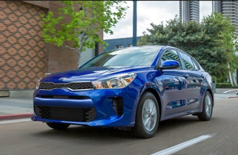 2020 Kia Rio parked outside on curb