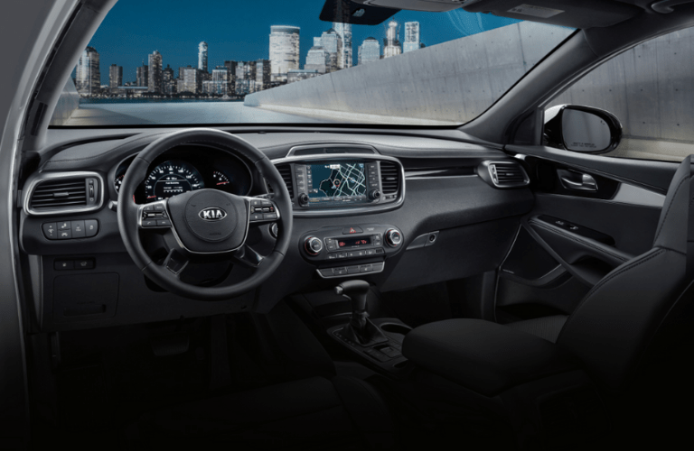 2020 Kia Sorento dash and wheel