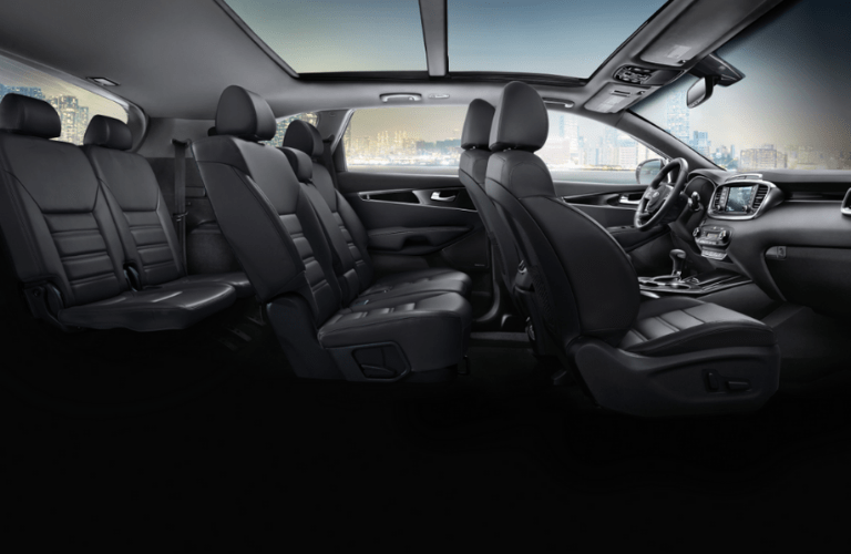 2020 Kia Sorento side view of interior
