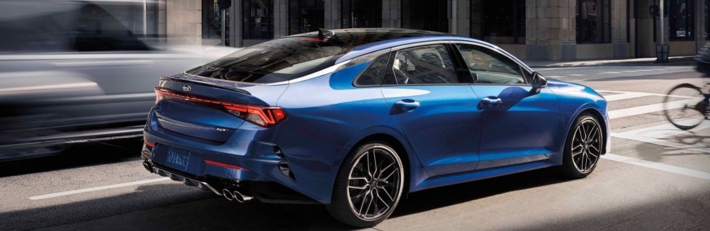 2021 Kia K5 driving side view rear