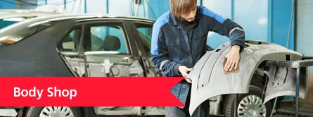 body shop mechanic working