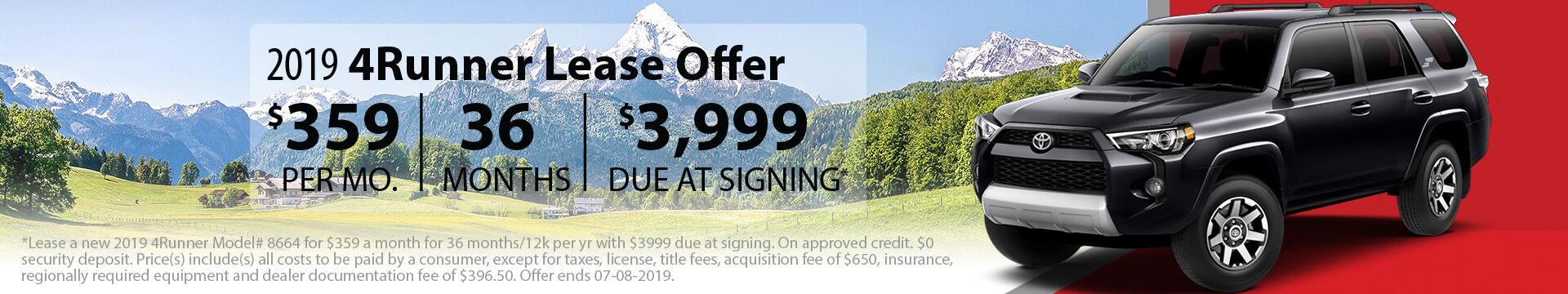 2019 4Runner Lease 2019 4Runner Lease