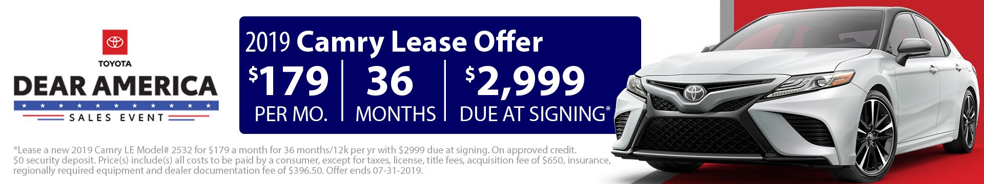 2019 Camry Lease 2019 Camry Lease