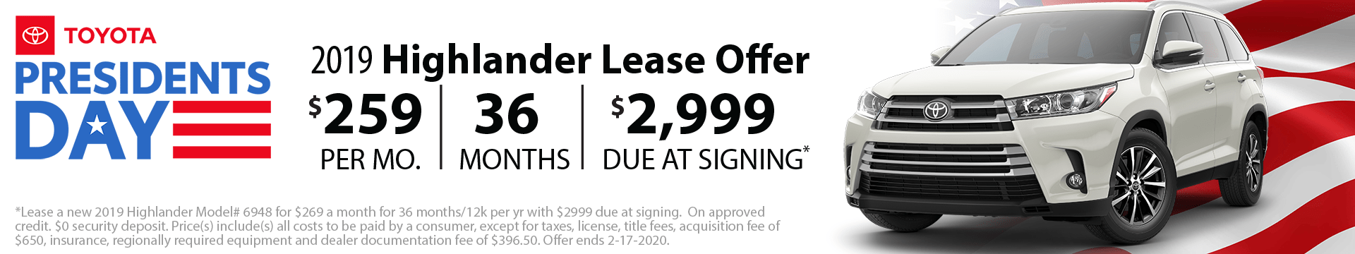 2019 Highlander Special Lease Offer 2019 Highlander Special Lease Offer