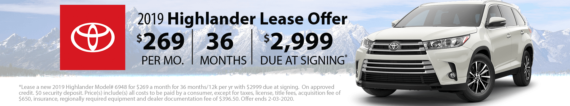 2019 Highlander Special Lease Offer 2019 Highlander Special Lease Offer
