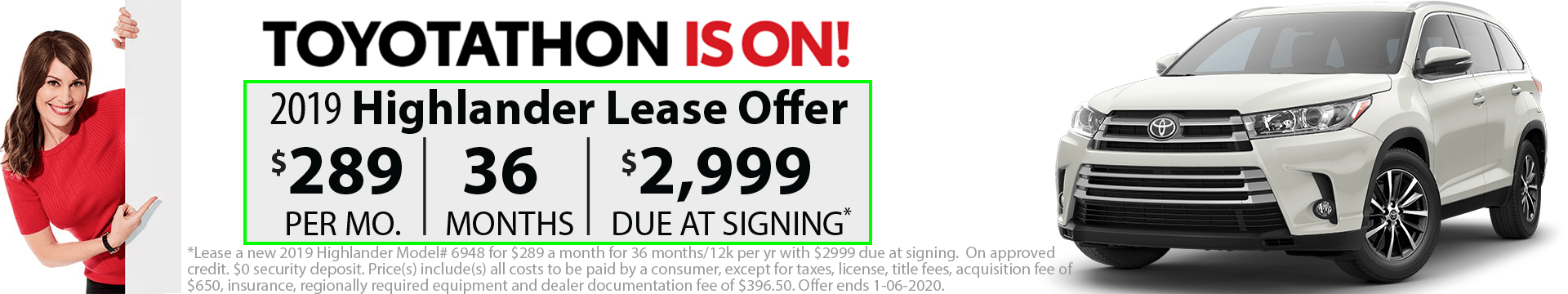 2019 Highlander Special Lease Offer 2019 Highlander Special Lease Offer
