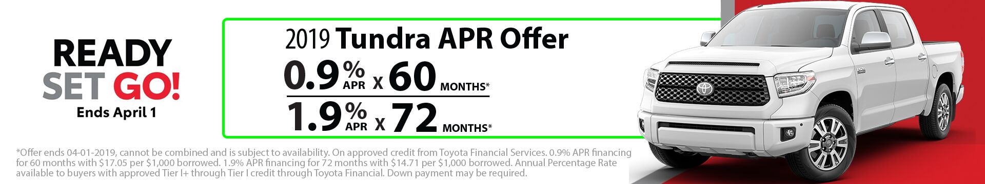2019 Tundra APR Offer 2019 Tundra APR Offer