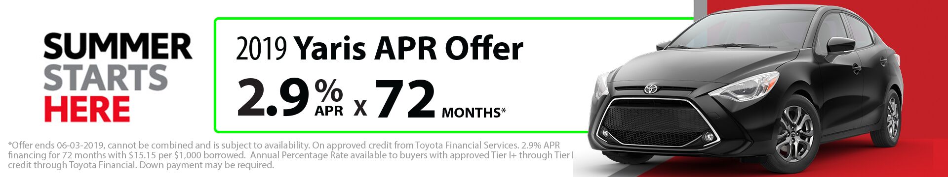 2019 Yaris Customer Cash 2019 Yaris Customer Cash