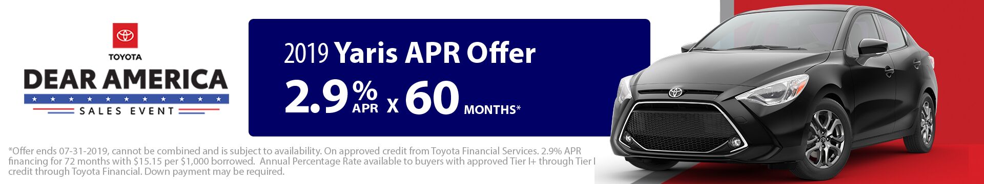 2019 Yaris APR Offer 2019 Yaris APR Offer