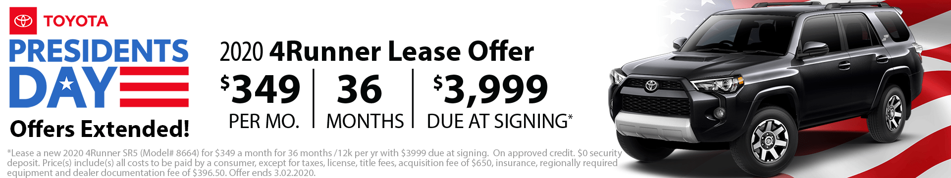 2020 4Runner Special Lease Offer 2020 4Runner Special Lease Offer
