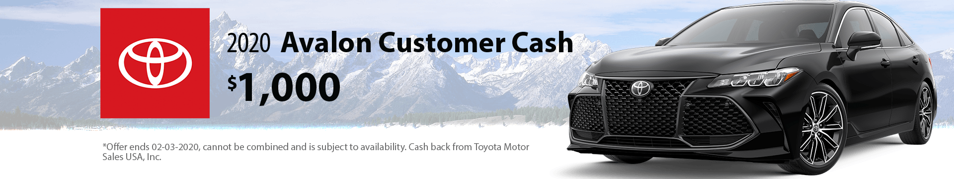 2020 Avalon Customer Cash Offer 2020 Avalon Customer Cash Offer