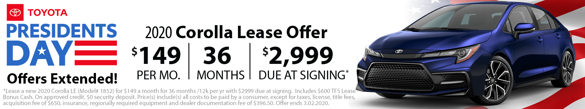 2020 Corolla Special Lease Offer 2020 Corolla Special Lease Offer