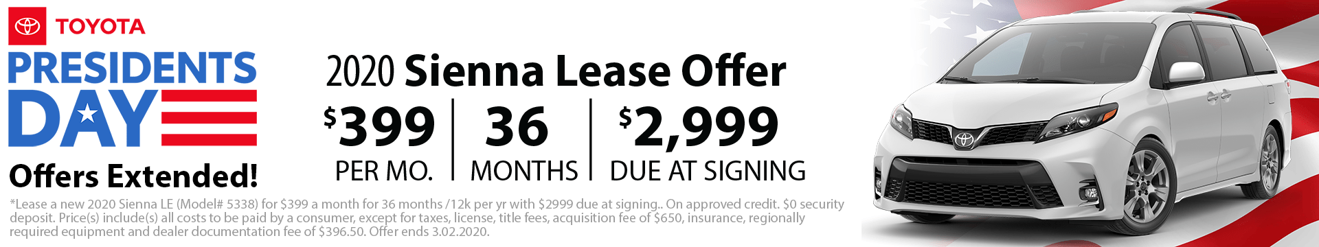 2020 Sienna Lease Offer 2020 Sienna Lease Offer