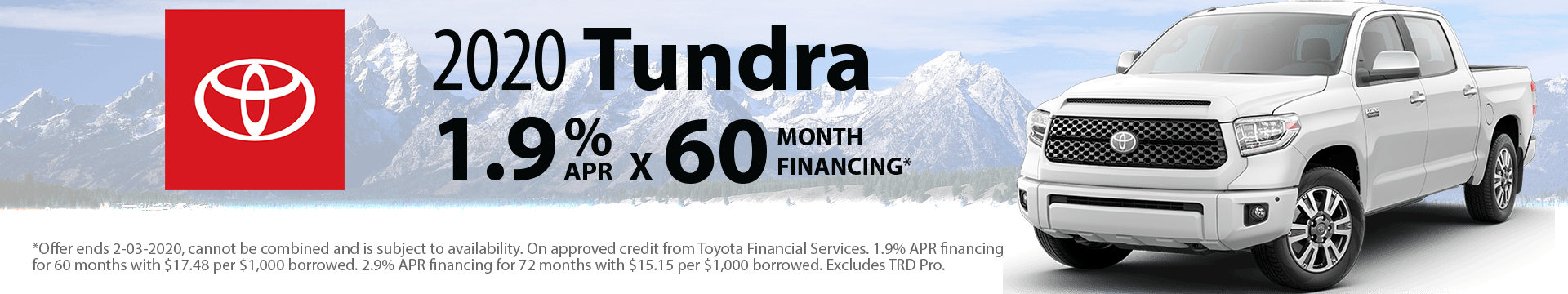 2020 Tundra Special Finance Offer 2020 Tundra Special Finance Offer