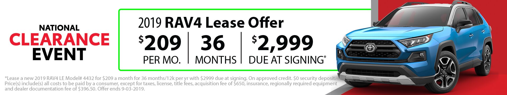 2019 RAV4 Lease 2019 RAV4 Lease