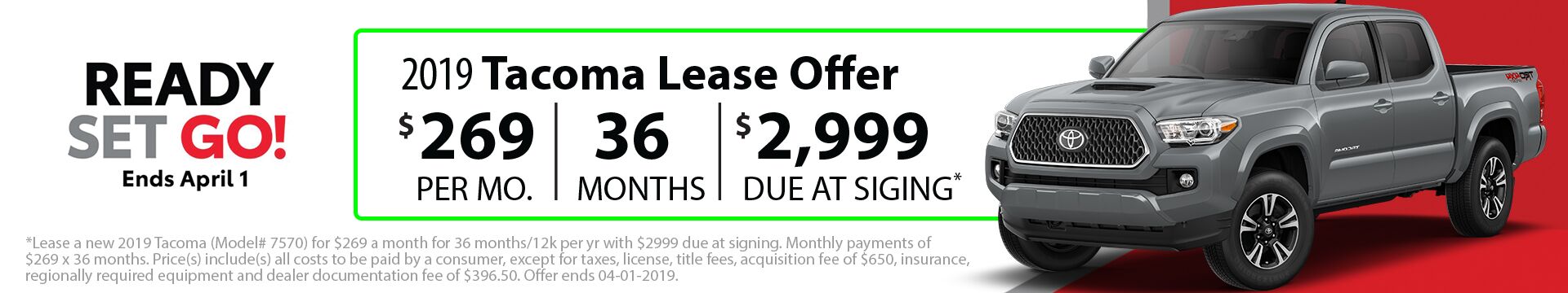 2019 Tacoma Lease 2019 Tacoma Lease