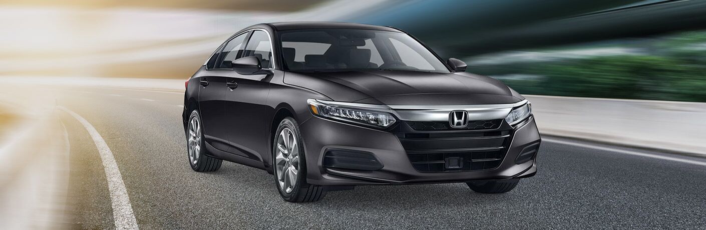 illustration of a 2019 Honda Accord on a curved road