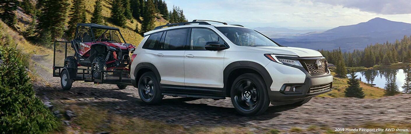 White 2019 Honda Passport Elite AWD
