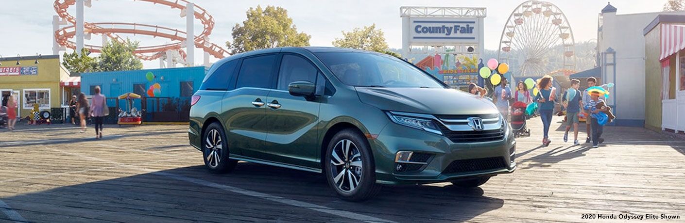 2020 Honda Odyssey parked in front of a county fair
