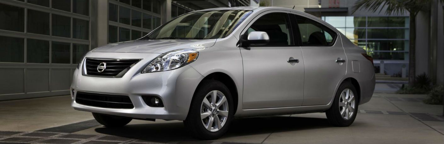 silver 2012 Nissan Versa exterior front side