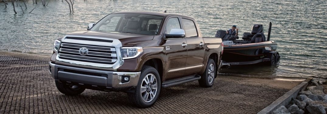 2021 Toyota Tundra towing a boat