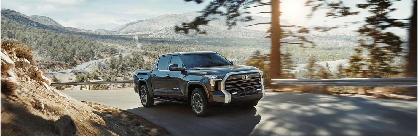 2022 Toyota Tundra Gray driving on the road_A_o