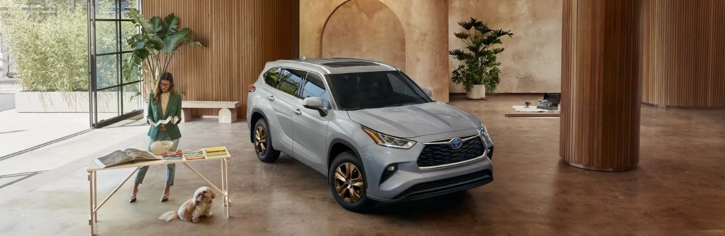 Toyota SUV in a showroom