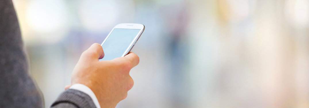 image of a hand holding a phone