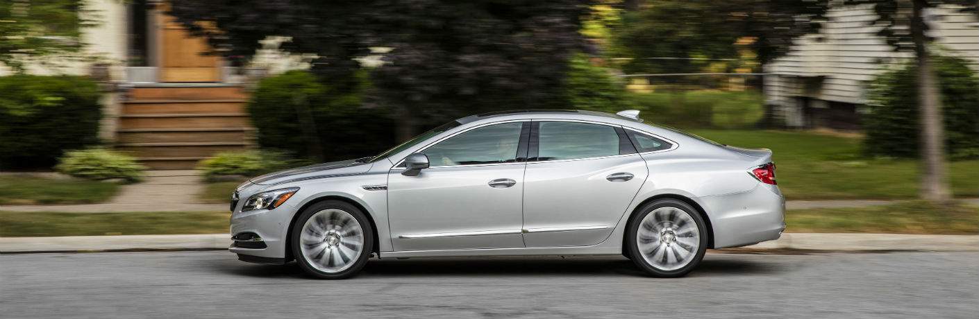 2018 Buick La Crosse in grey driving down a residential street