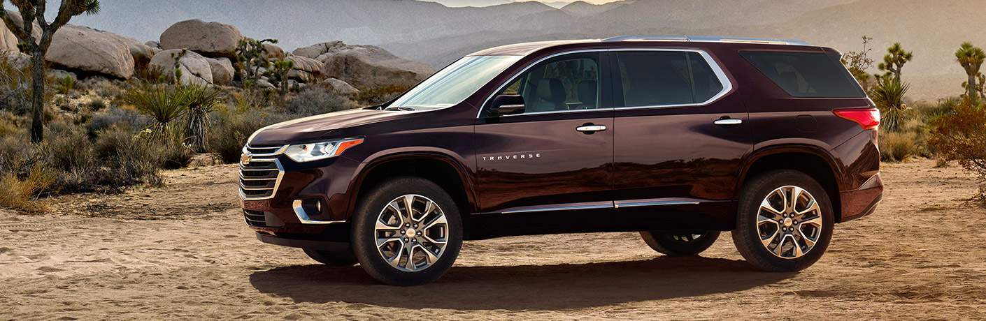 Chevy Traverse parked in the desert