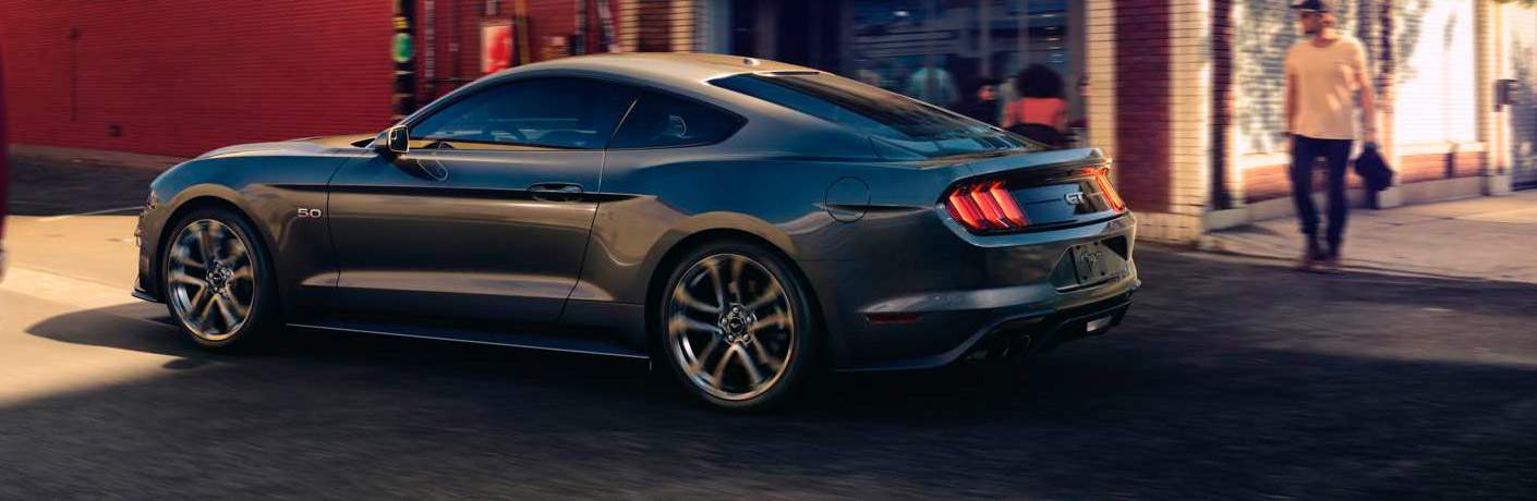 2018 Ford Mustang in black side profile