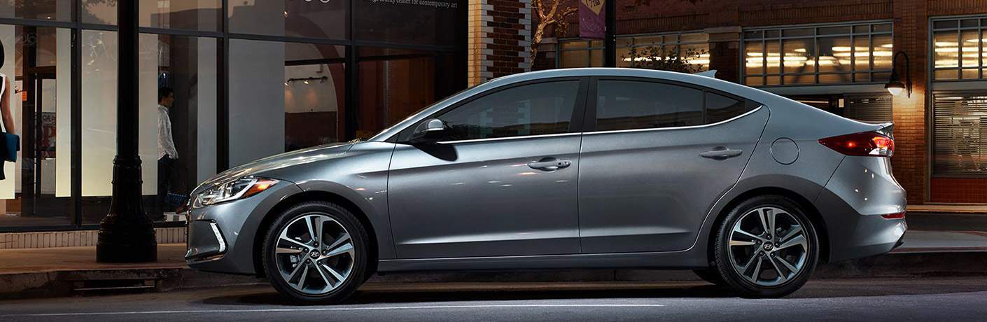 Hyundai Elantra in grey side profile