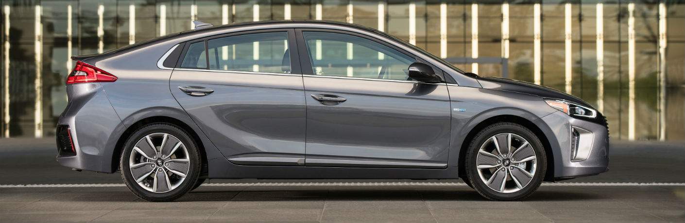 Hyundai Ioniq Hybrid parked on the side of a street