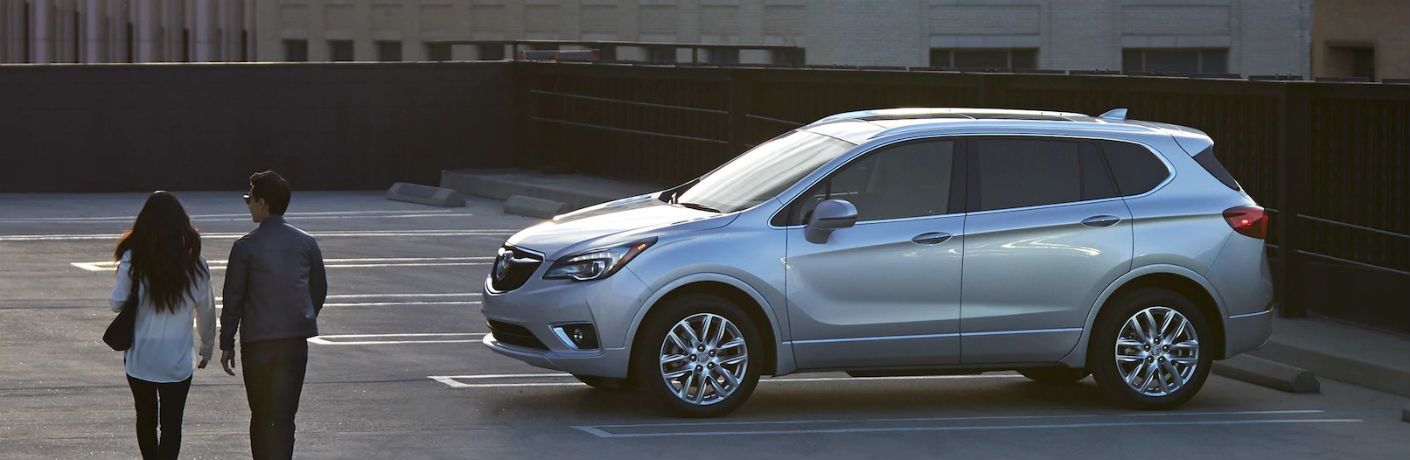 2019 Buick Envision parked in an empty parking lot