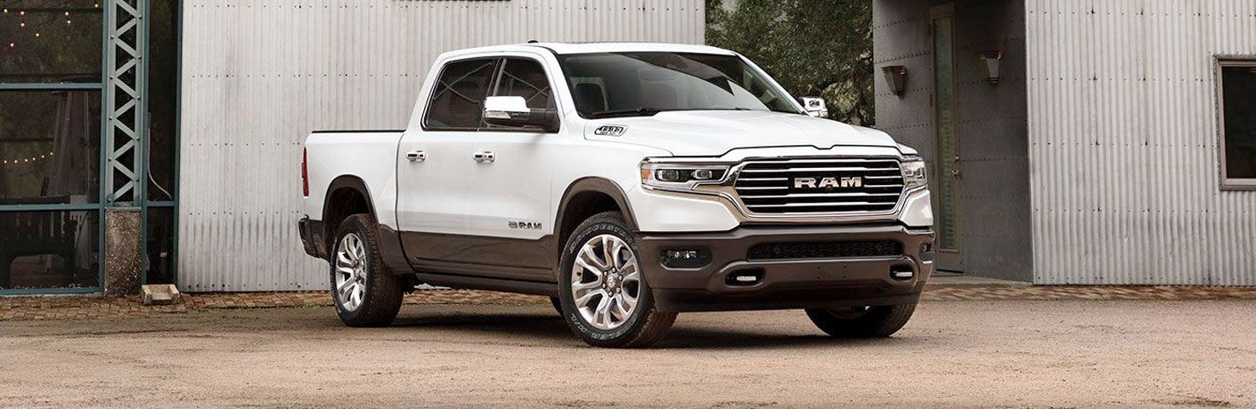 2020 RAM 1500 parked in front of a barn