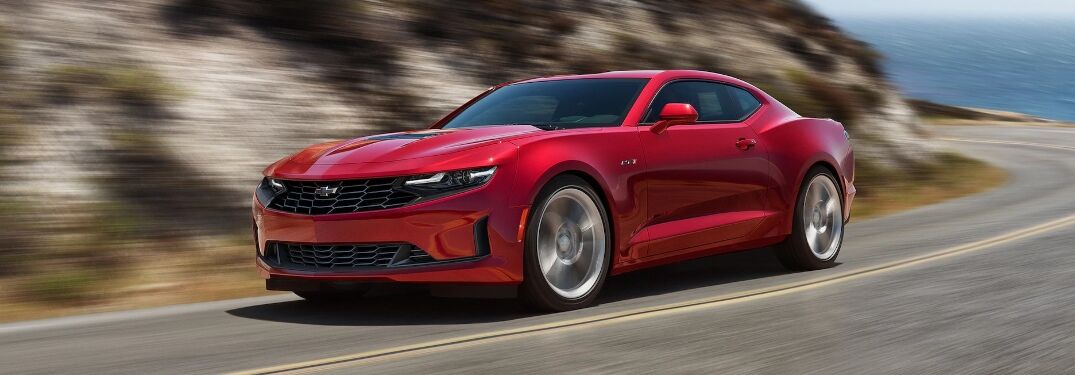 2020 Chevrolet Camaro going around a corner