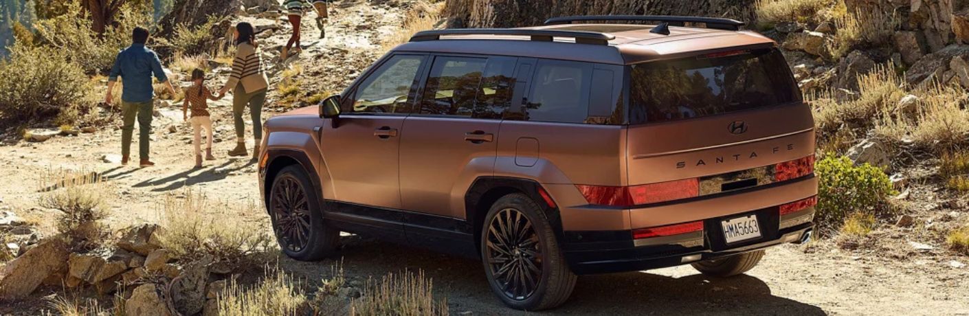 2026 Hyundai Santa Fe rear and side angle