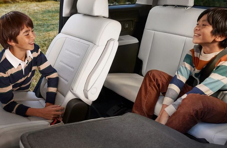 2026 Hyundai Santa Fe with kids inside