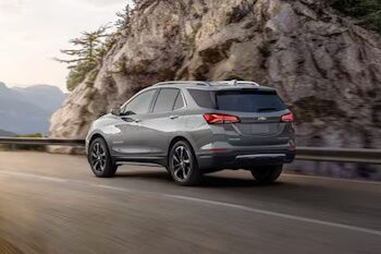 chevy equinox driving on the road