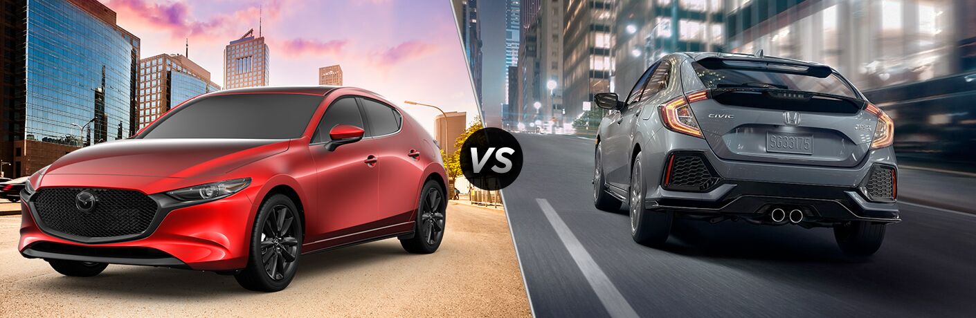 2019 Mazda3 Hatchback vs 2019 Honda Civic Hatchback