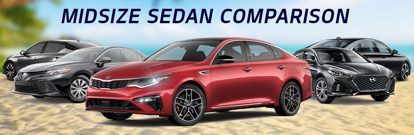 2019 Kia Optima Nissan Altima Hyundai Sonata Toyota Camry Honda Accord