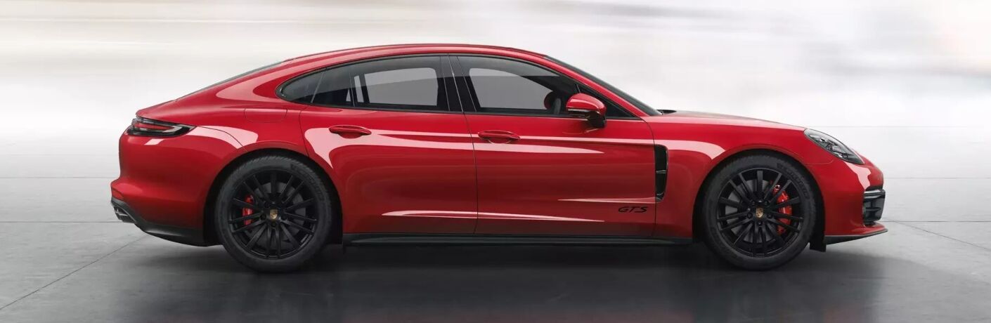 2020 Porsche Panamara GTS red side view