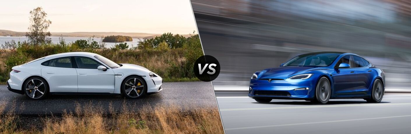 2022 Porsche Taycan vs 2022 Tesla Model S comparison image