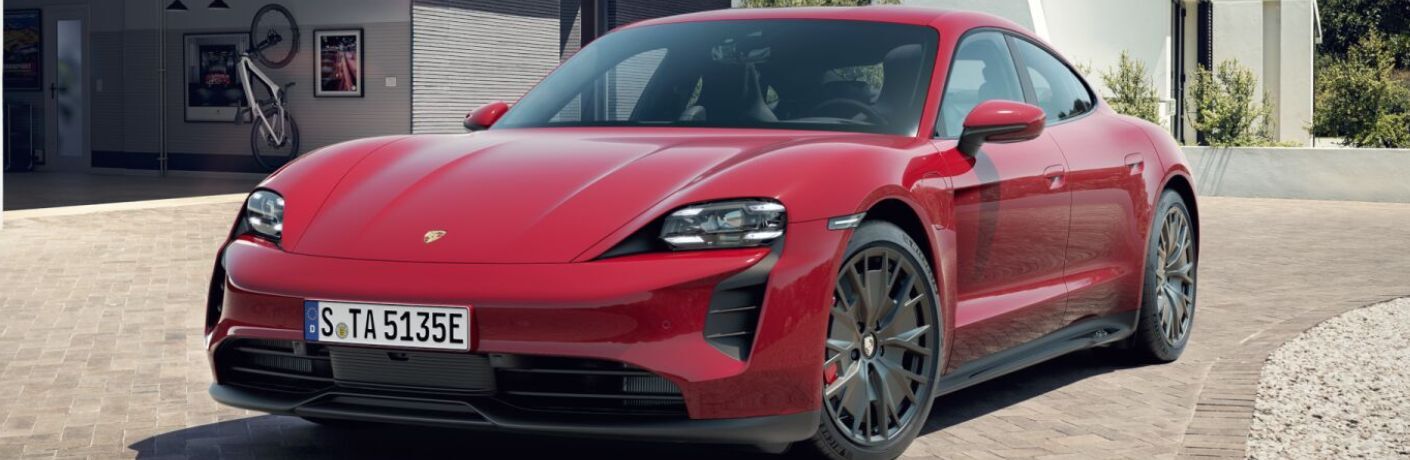 Front view of the 2023 Porsche Taycan GTS